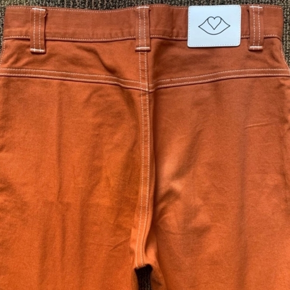 SEE BY CHLOÉ - Contrast stitch flared pamts, in Orange, 34 fr - Picture 5 of 5